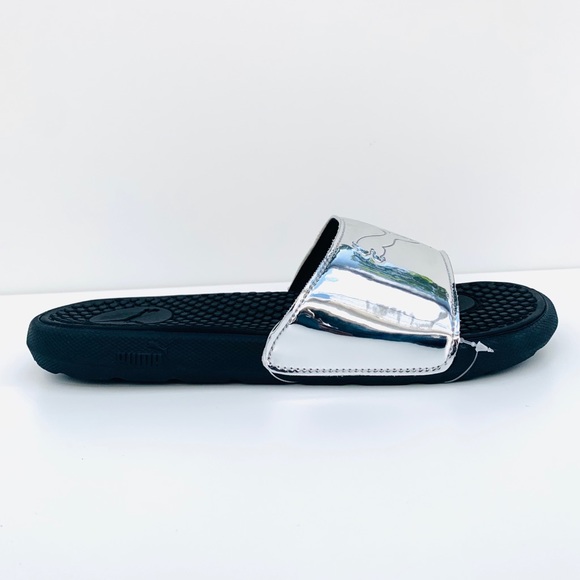 PUMA Cool Cat Women Metalic Silver Slides - Picture 8 of 9
